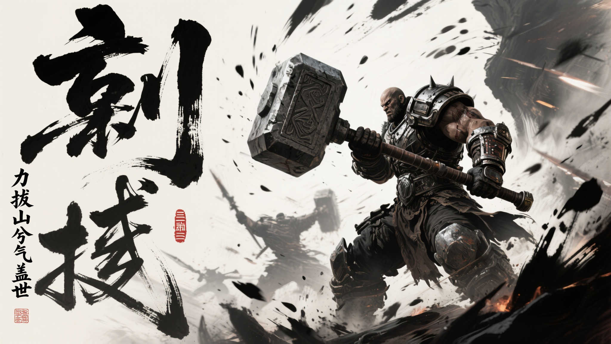 《毁灭战士：黑暗时代》国风绘卷！墨韵战锤横扫千军